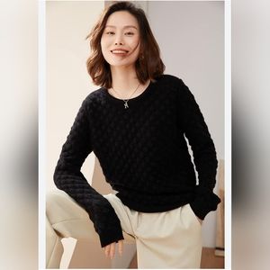 Women's T/O Structured Knit Pullover Size M